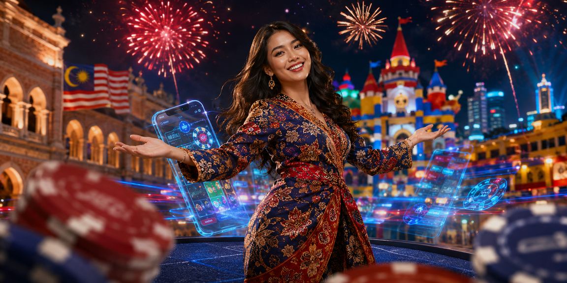 Suasana pertaruhan Malaysia dengan corak batik tradisional mencerminkan budaya tempatan di platform laju8